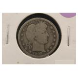 1908 Barber Silver Quarter