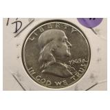 1963-D Franklin Silver Half Dollar