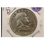 1963-D Franklin Silver Half Dollar