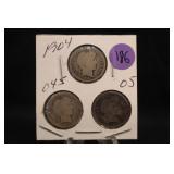 Lot of 3 Barber Silver Dimes