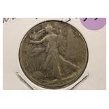 1945 Walking Liberty Silver Half Dollar