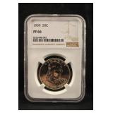 1959 PF66 NGC Franklin Silver Proof Half Dollar