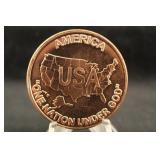 1oz .999 Copper Round