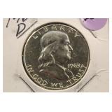 1963-D Franklin Silver Half Dollar