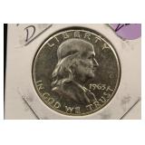1963-D Franklin Silver Half Dollar
