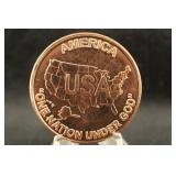 1oz .999 Copper Round