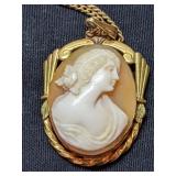 1/20th 10K GF Vintage Cameo Pendant