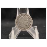 1909 Barber Silver Dime