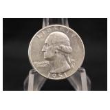 1951-P Uncirculated Washington Silver Quarter