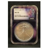 2026 MS70 1oz .999 Silver Eagle Bee Holder