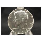 1964 Uncirculated Silver Kennedy Half Dollar