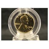 24kt Gold Plated Steel Wheat Cent