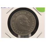 1963 Denmark 1 Krone Coin