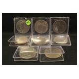 Lot of 8 Eisenhower Dollars