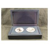 2013-W Set of 2 West Point 1oz .999 Silver Eagles