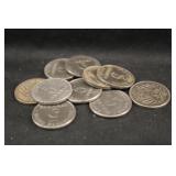 Lot of 10 German Reich 10 Pfennig Coins