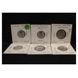 6 Various China 1&2 Fen Coins