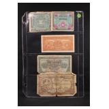 Page of Very Old Currency Found in an Old Book