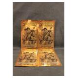 Lot of 4 Oklahoma 1/2 Gold Back Note