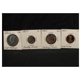Lot of 4 U.S. Proof Coins