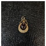 1/20th 10KGF  Garnet Pendant