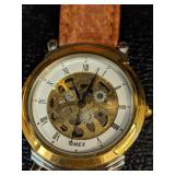 Vintage Timex 395 LA Cell Skeleton Dial Watch