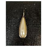 Sterling Mother of Pearl Teardrop Pendant  3.4g