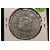 1947 Philippines  Silver Peso Coin
