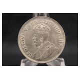 1925 East Africa 1 Shilling Silver Coin