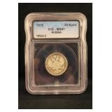 1915 MS67 Russia Silver 20 Kopeks Coin