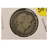 1892-O Silver Barber Quarter