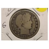 1892-O Silver Barber Half Dollar