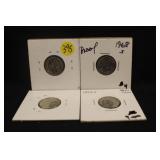 Lot of 4 Mixed Date Proof Roosevelt Dimes