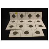 Lot of 15 Buffalo Nickels