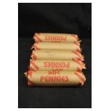 Lot of 5 Rolls of 1967 & 1967 Pennies