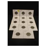 Lot of 14 Buffalo Nickels