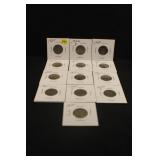 Lot of 13 Buffalo Nickels
