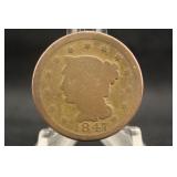 1847 Large Cent Coin