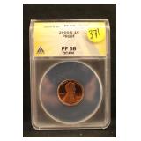 2000-S PF 68 DCAM Certified Lincoln Cent