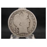 1900-P Barber Silver Half Dollar