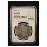 1885-P Certified Proof Like Morgan Silver Dollar