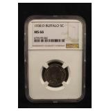 1938-D MS66 Buffalo Nickel *Last Year