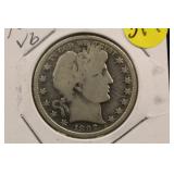 1892 Silver Barber Half Dollar