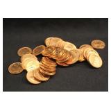 Roll of UNC 1957 Canada Mostly Red Cents