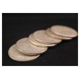 Lot of 6 Canada 1968 Silver Quarters