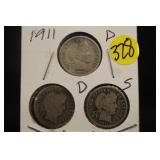 1911 Silver Barber Dime