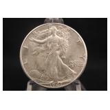 1947-D UNC Walking Liberty Silver Half Dollar