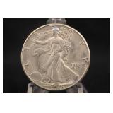 1946-D UNC Walking Liberty Silver Half Dollar