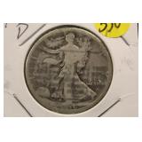 1919-D Silver Walking Liberty Half Dollar