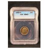 1953-D MS67 Roosevelt Silver Dime